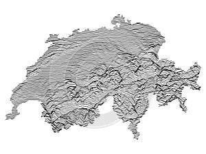 Relief Map of Switzerland