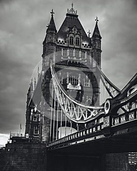 Black and White Tower Bridge