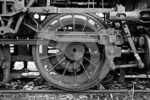 Black And White Train Wheel