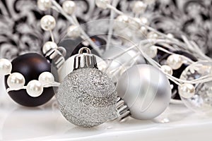 Black And White Trendy Christmas Ornaments