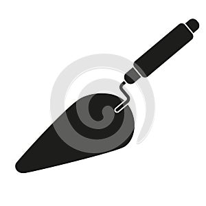 Black and white trowel silhouette.