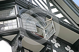 Black and white tudor building