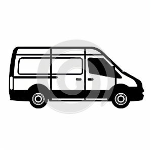 Black And White Van Icon: Kodak Professional Tri-x 320 Style