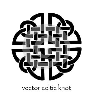 Authentic black-white vector celtic knot photo