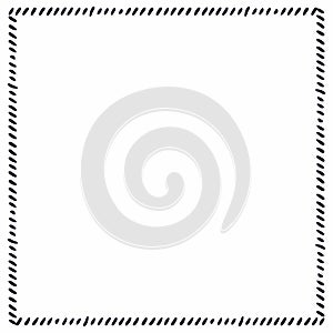 Doodle borders hand drawn black and white frame