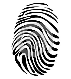 Black and White Vector Fingerprint