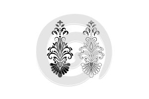 Black and white vector illustration stylized design flax sketch seamless