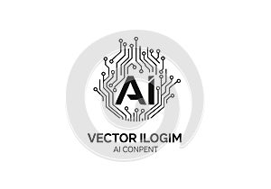 Black and white vector logo featuring the letters 