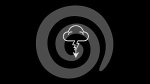 Cloud with Lightning Bolt Icon