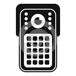 Black and white vector of retro mobile phone