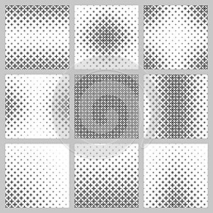 Black and white vector star pattern set