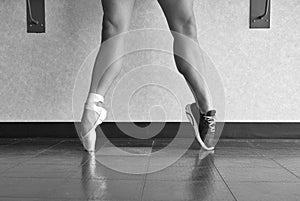 Black and White Version of A Ballerina- Both Dancer and Athlete