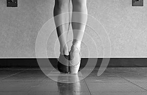 Black and white version of A dancer`s love- Ballet dancer and Jazz dancer as one