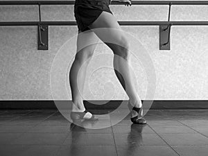 Black and white version of Legs of a Jazz dancer