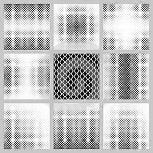 Black and white vertical rhombus pattern set