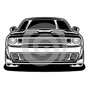 Car Vector Challenger SRT