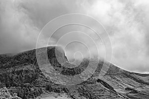 Black and white view of Rocha dos Bordoes photo