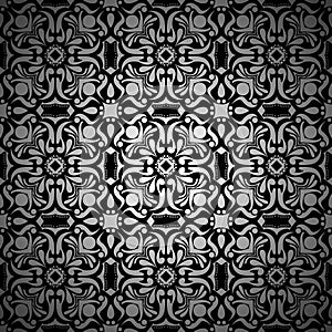 Black and white vintage floral background pattern wallpaper