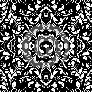 Black and white  vintage pattern