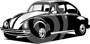 Black and white volkswagen beetle photo