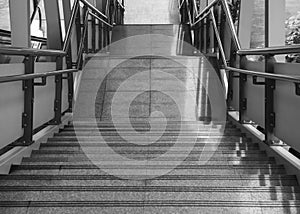 Black and white walkway stairs outdoor and background photo