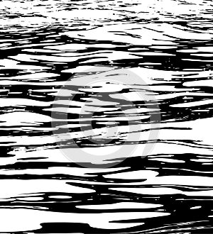 Black and white water waves grunge texture.