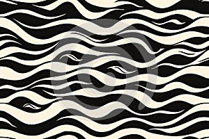 Black And White Wave Pattern photo