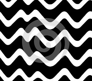 Black and White Wave Pattern Seamless Texture Background