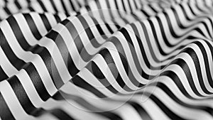Black and white wavy 3D background