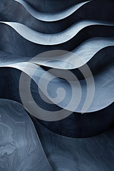 Black and white wavy lines create an abstract pattern on a textured surface