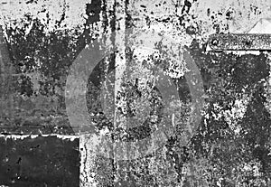 Black and white weathered metal wall texture.