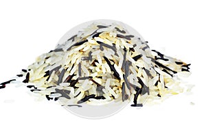 Black and white wild rice