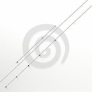 Delicate Minimalism: Precisionist Lines On A White Background photo