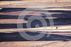 Black and white wood log exotic on white background, wooden surface with beautiful