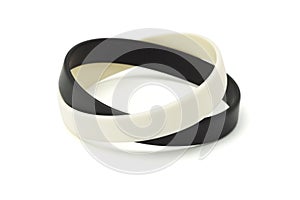 Black and white wrist bands