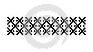 Black & White X Pattern: Abstract Geometric Motif, vector design Generative AI