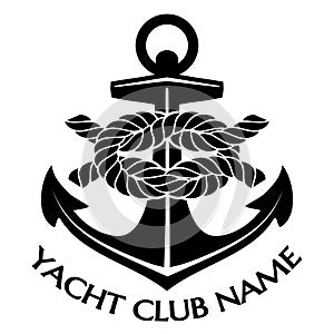 Black and White Yacht Club Logo