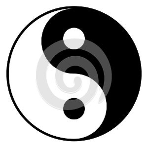 Black and white yin-yan symbol