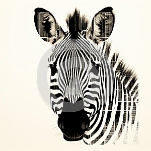 Black And White Zebra Print With Barcode Straight Lines