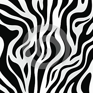 Black And White Zebra Print Texture - Seamless Animal Motifs photo