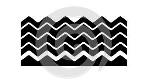 Black and White Zigzag Chevron Art, vector design Generative AI