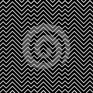 Black and white zigzag chevron minimal simple seamless pattern