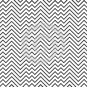 Black and white zigzag chevron minimal simple seamless pattern