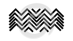 Black and White Zigzag Chevron Pattern Vector, vector design Generative AI