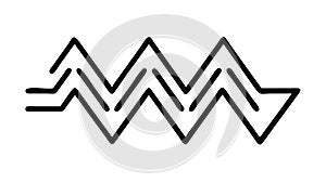 Black and White Zigzag Line Art Pattern, vector design Generative AI
