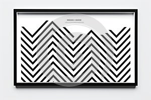 a black and white zigzag pattern on a wall