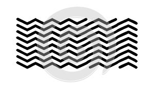 Black and White Zigzag Wave Pattern Design, vector design Generative AI