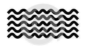 Black and White Zigzag Wave Seamless Pattern, vector design Generative AI