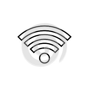 Black wi-fi icon isolated on white background.