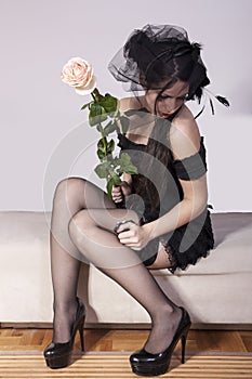 Black widow in grief